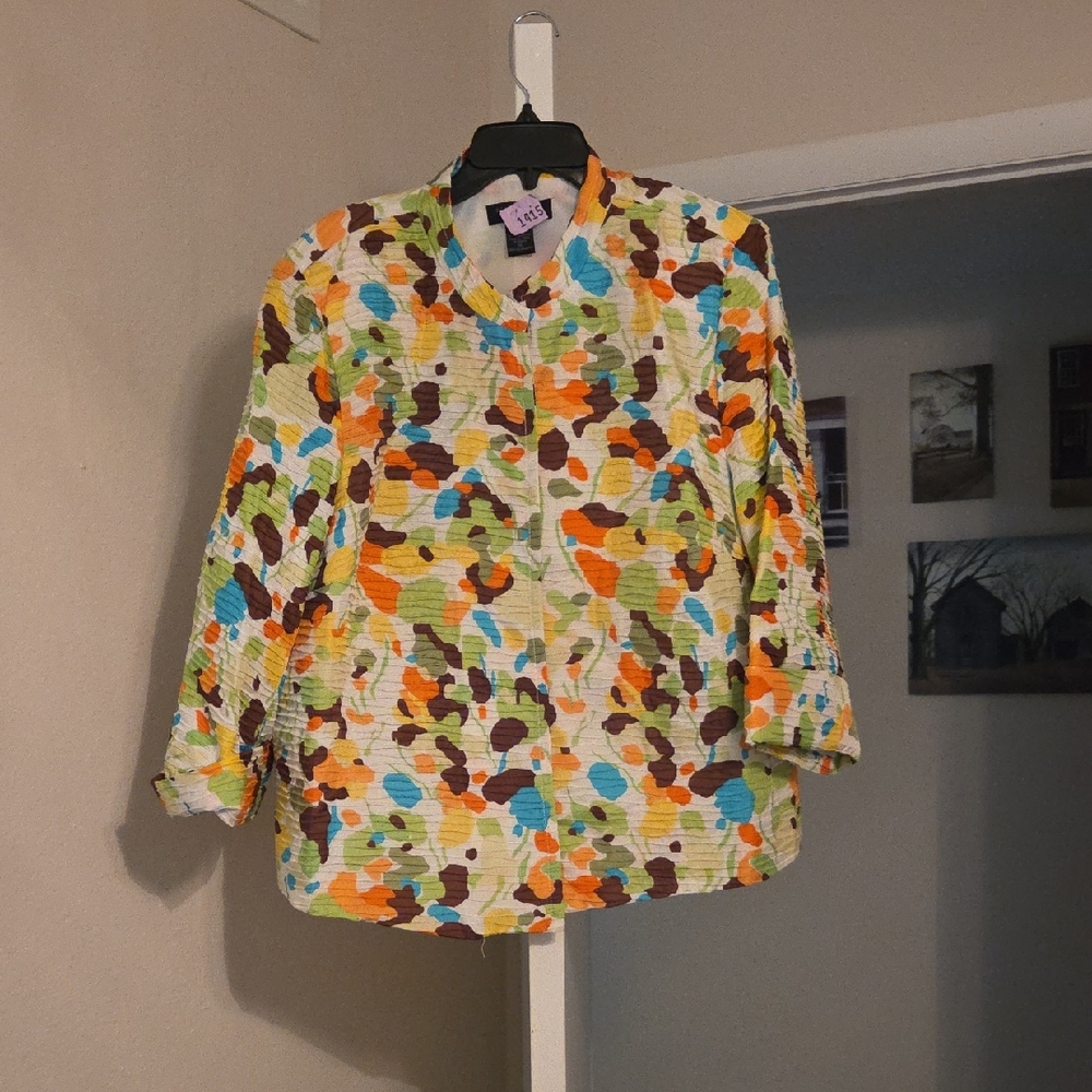 SilkLand Multicolor Floral Jacket